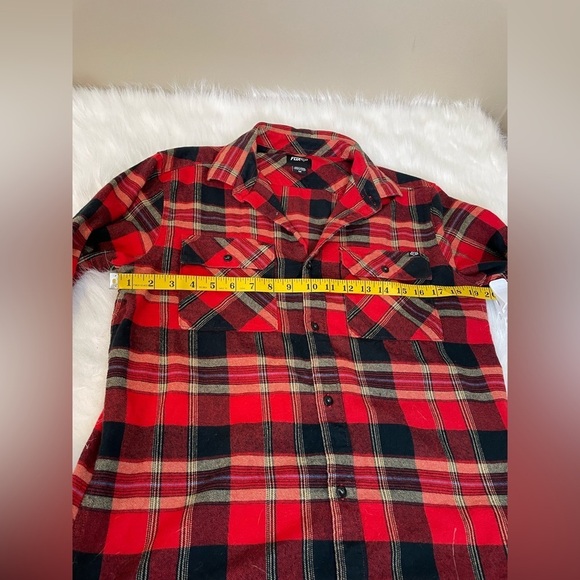 Fox Racing Men's Red Plaid Shirt Medium - Picture 6 of 10